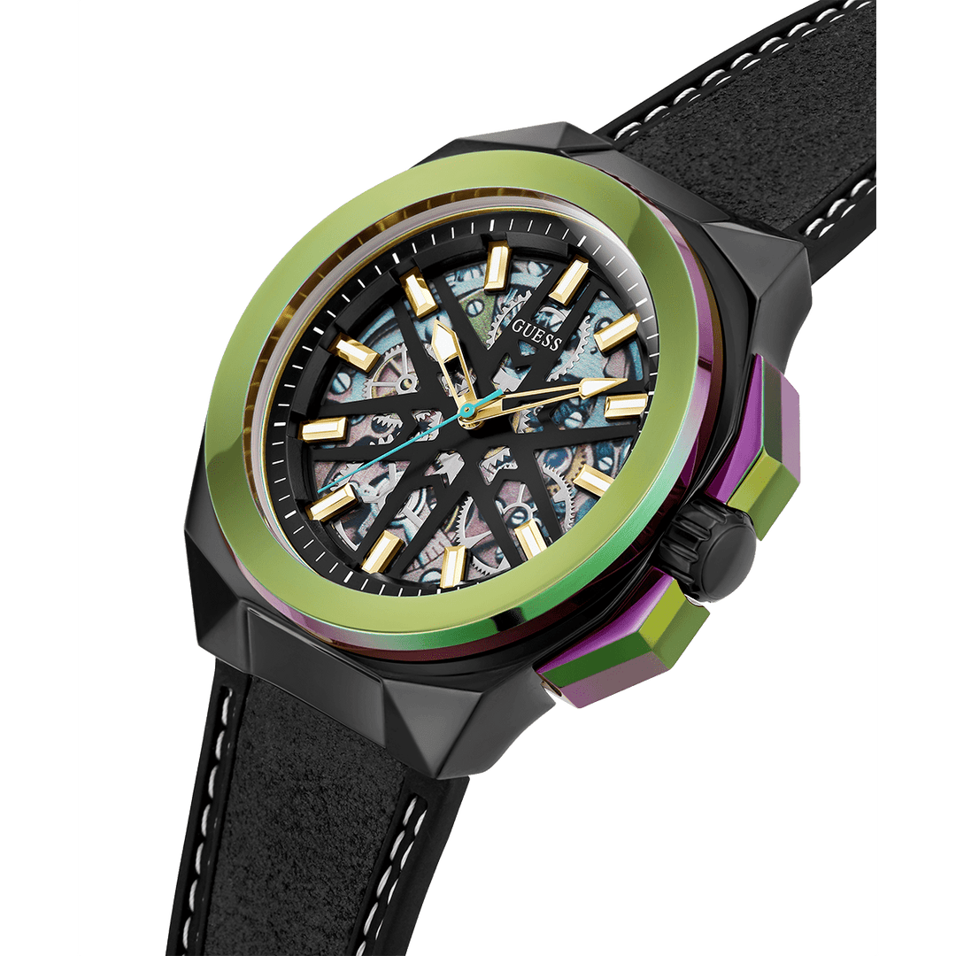 GUESS Mens Black 2-Tone Analog Watch