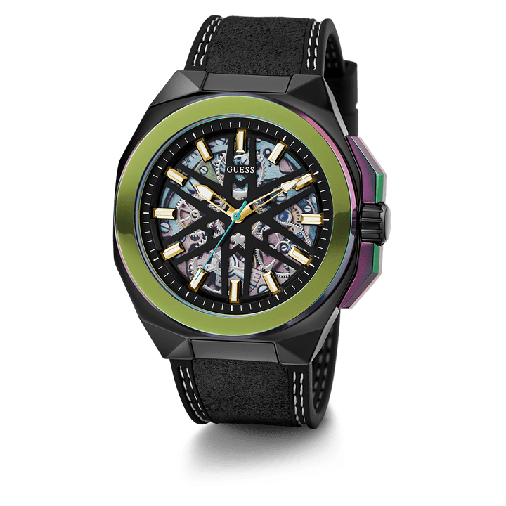 GUESS Mens Black 2-Tone Analog Watch