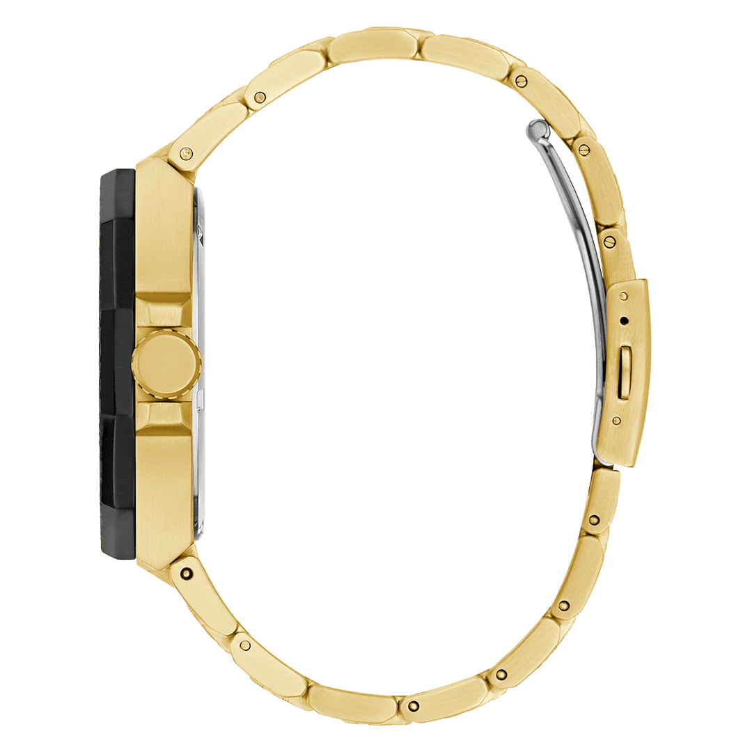 GUESS Mens Gold Tone 2-Tone Multi-Function Watch