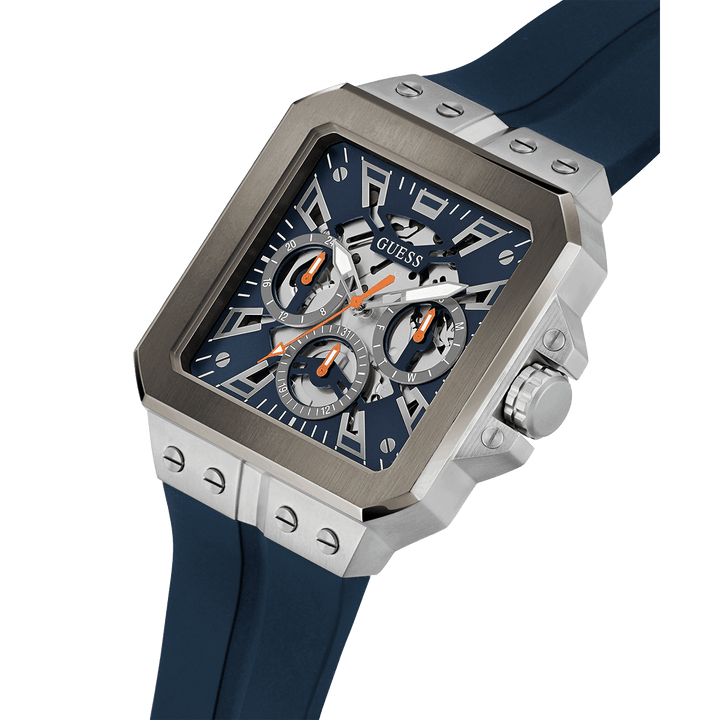 GUESS Mens Navy 2-Tone Multi-Function Watch