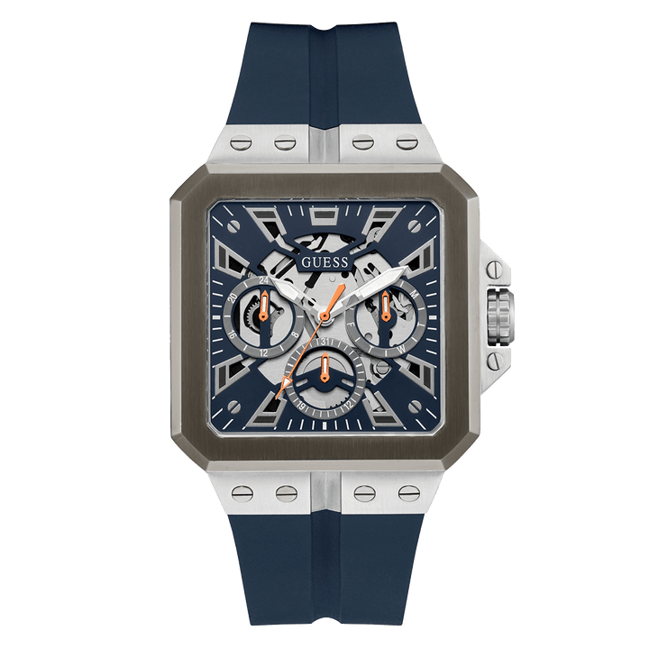 GUESS Mens Navy 2-Tone Multi-Function Watch