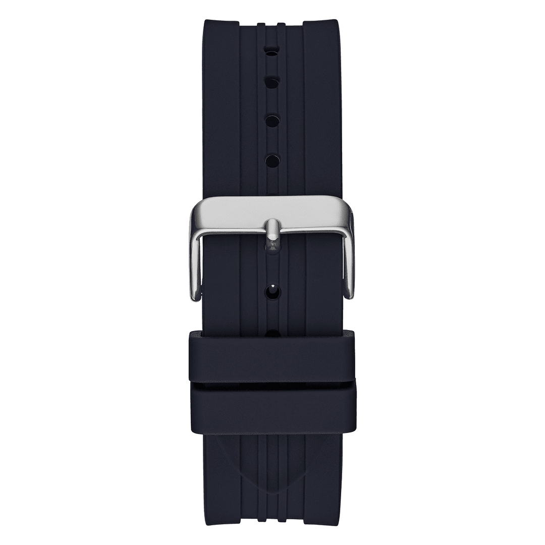 GUESS Mens Navy Silver Tone Analog Watch