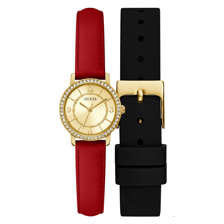 GUESS Ladies Gold Tone Analog Watch Box Set