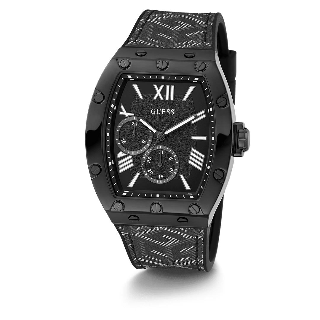 GUESS Mens Black Multi-Function Watch