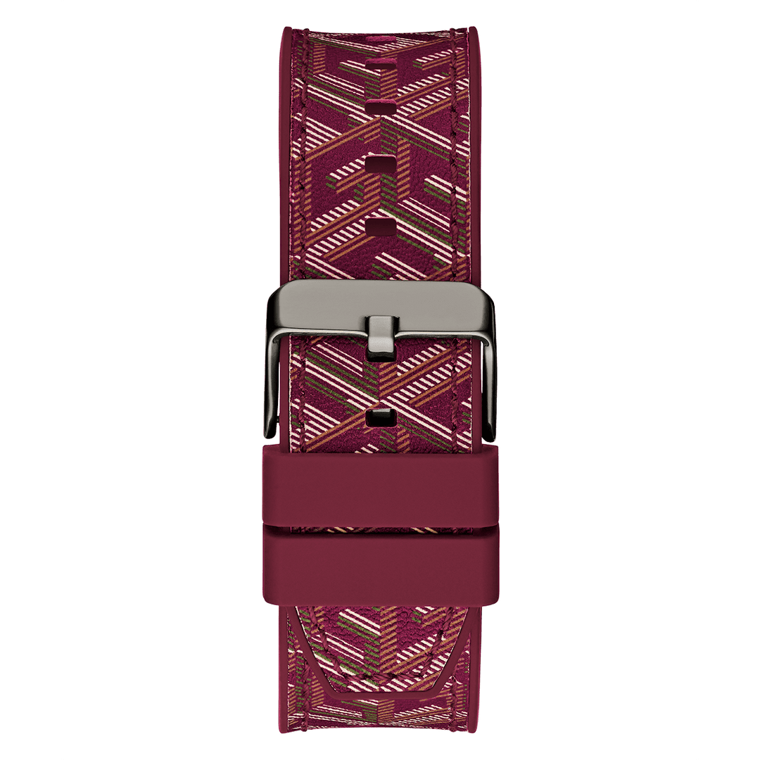 GUESS Mens Red Gunmetal Multi-Function Watch