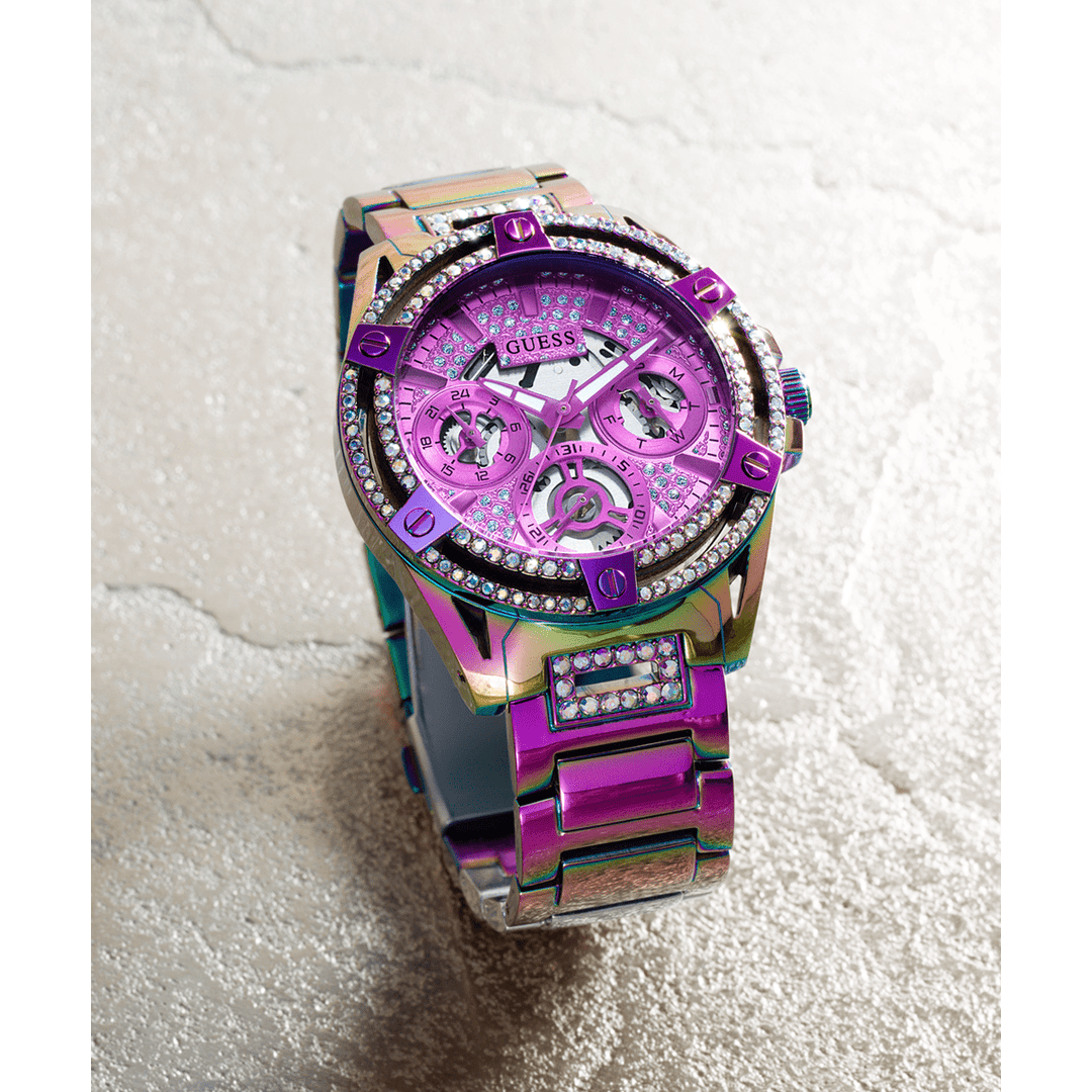GUESS Ladies Iridescent Iridescent Multi-Function Watch