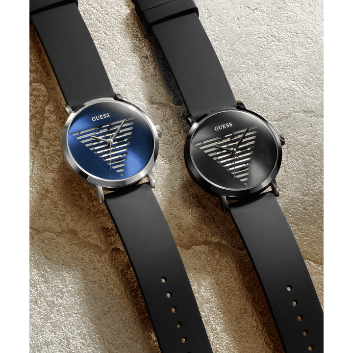 GUESS Mens Black Analog Watch