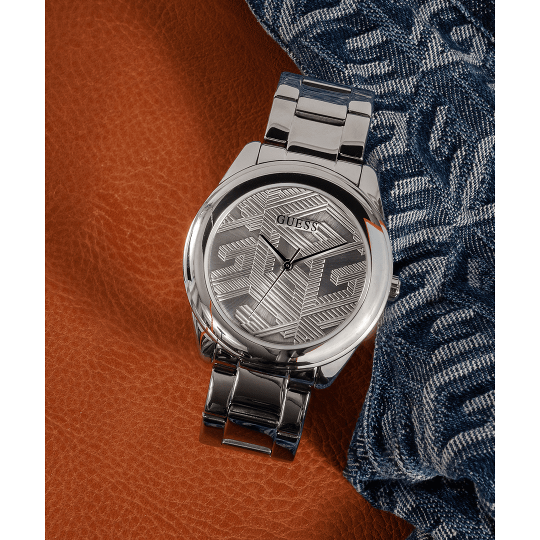 GUESS Ladies Silver Tone Analog Watch