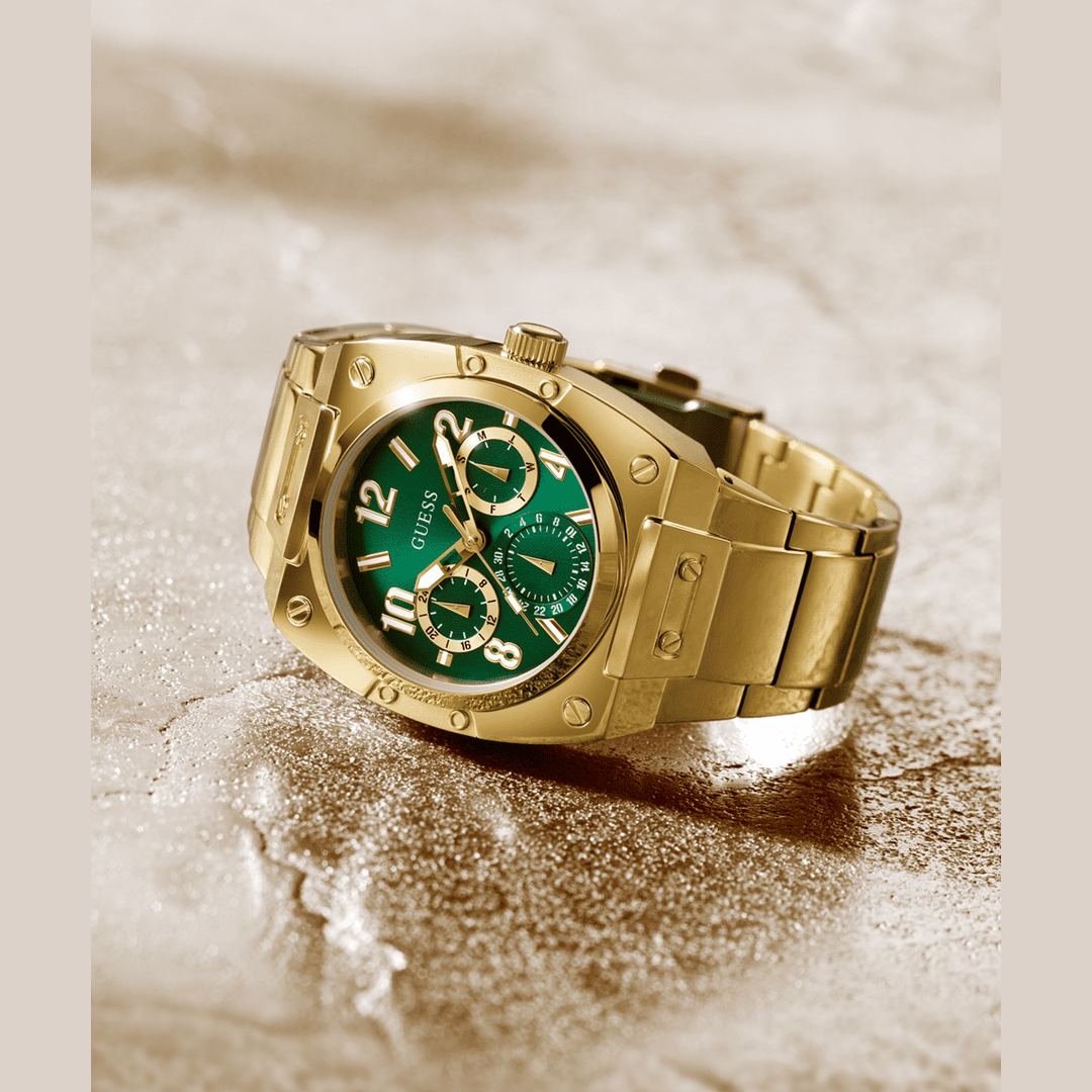GUESS Mens Gold Multi-Function Watch