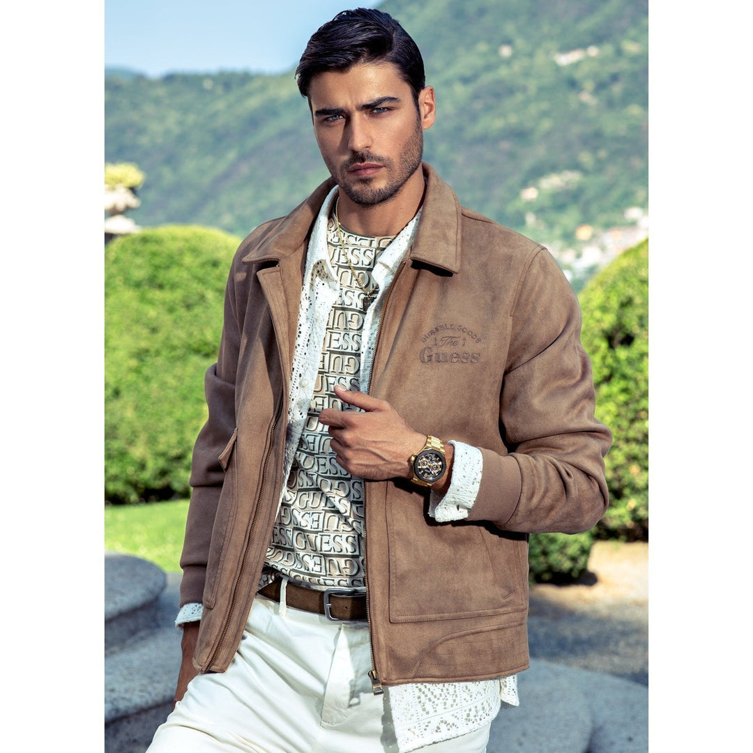 GUESS Mens Gold Tone 2-Tone Multi-Function Watch