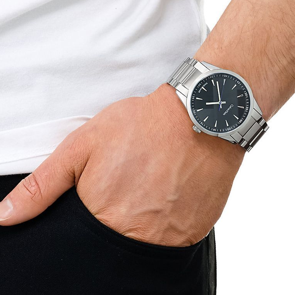Blau unisex Armbanduhr K5A3114N-Calvin Klein Bold Uhr
