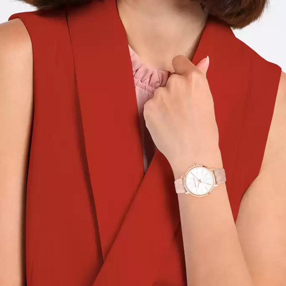 Michael Kors Women Leather Pyper Wrist Watch MK2859
