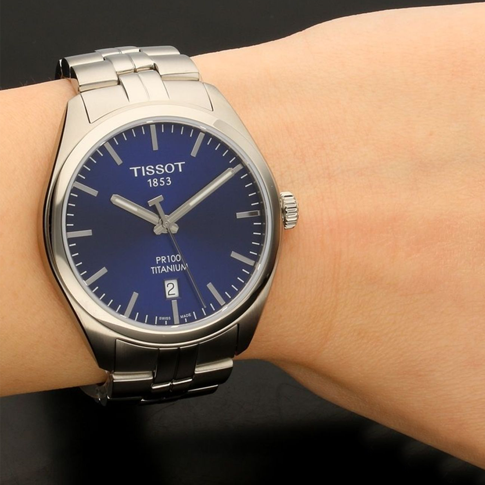 Tissot pr100 sale titanium blue