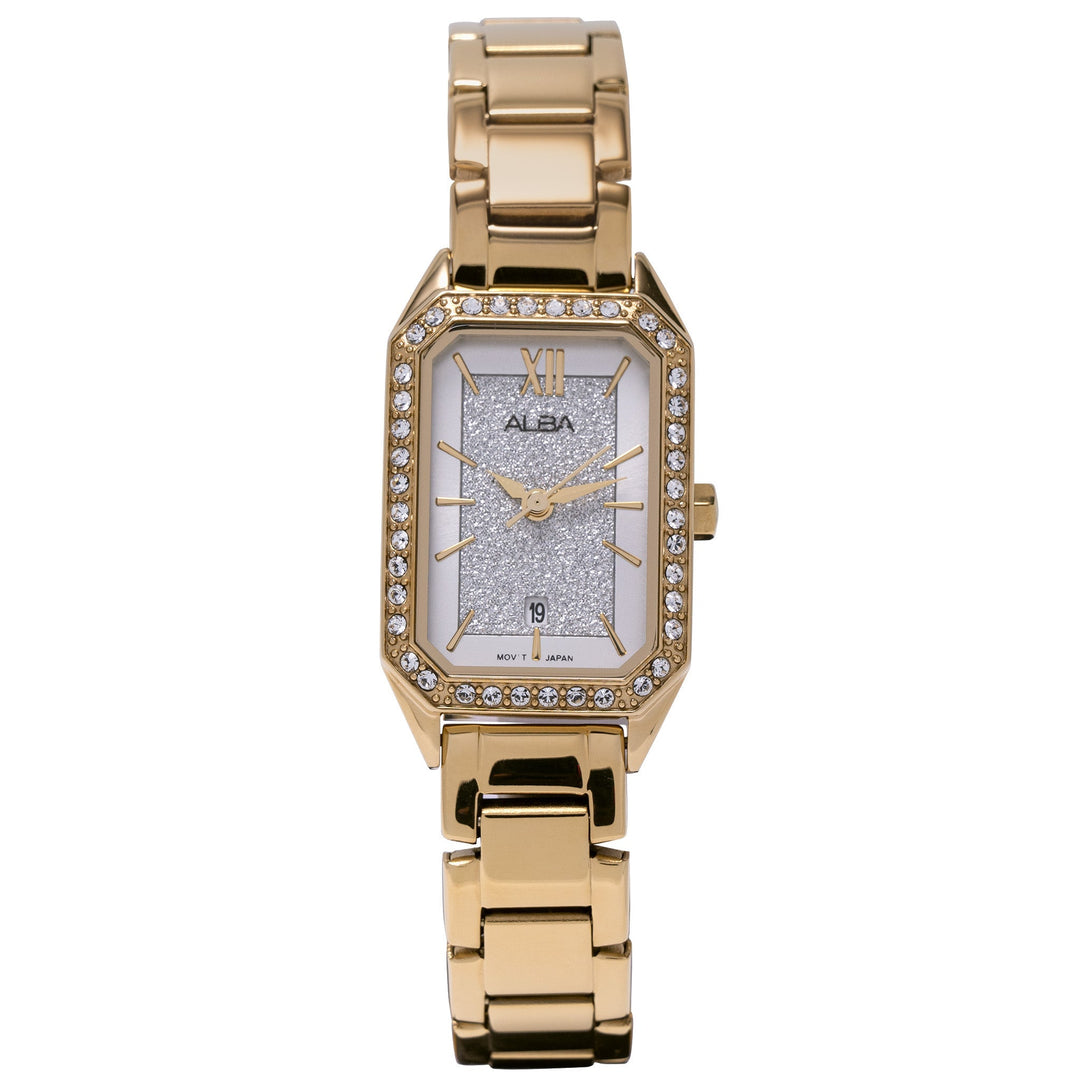 Alba AH7X22X1 Silver Patterned Ladies Watch