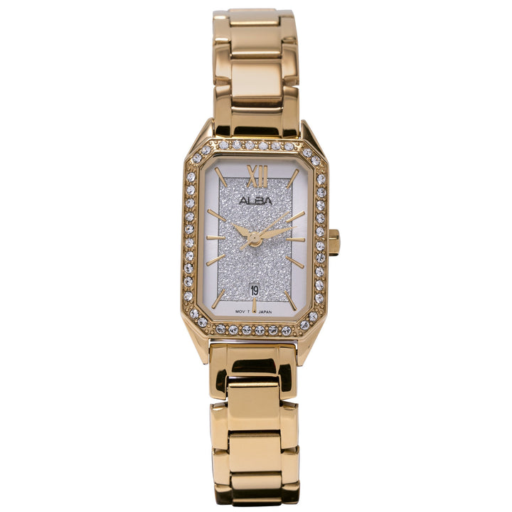 Alba AH7X22X1 Silver Patterned Ladies Watch