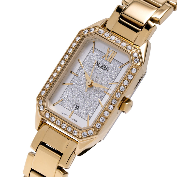 Alba AH7X22X1 Silver Patterned Ladies Watch
