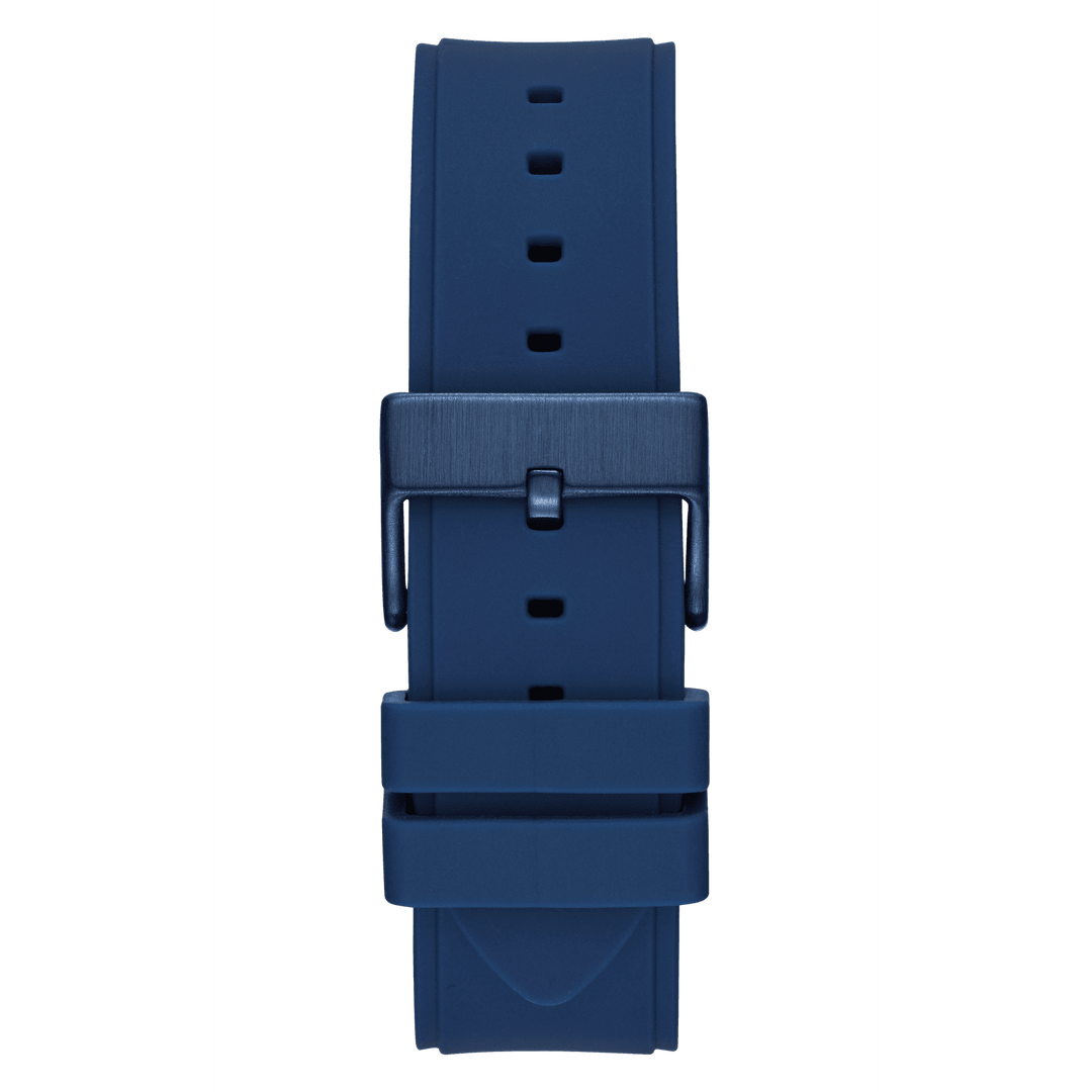 GUESS Mens Blue Rose Gold Tone Multi-Function Watch