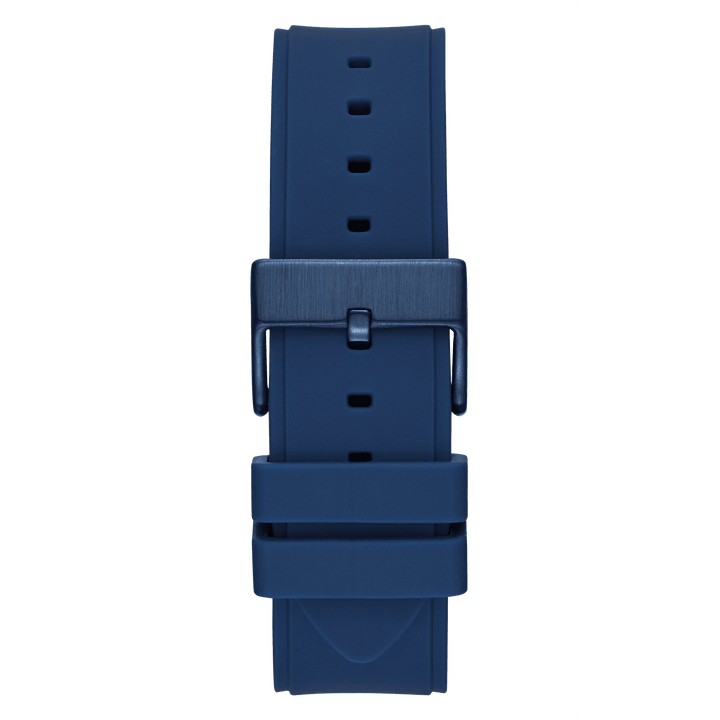 GUESS Mens Blue Rose Gold Tone Multi-Function Watch